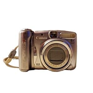 Canon PowerShot A720 IS Digital Camera 8.0MP 6x Optical Zoom + Card +  Batteries